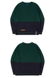 ロマンティッククラウン(ROMANTIC CROWN) MIX FABRIC SWEATSHIRT_GREEN