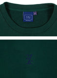 ロマンティッククラウン(ROMANTIC CROWN) MIX FABRIC SWEATSHIRT_GREEN