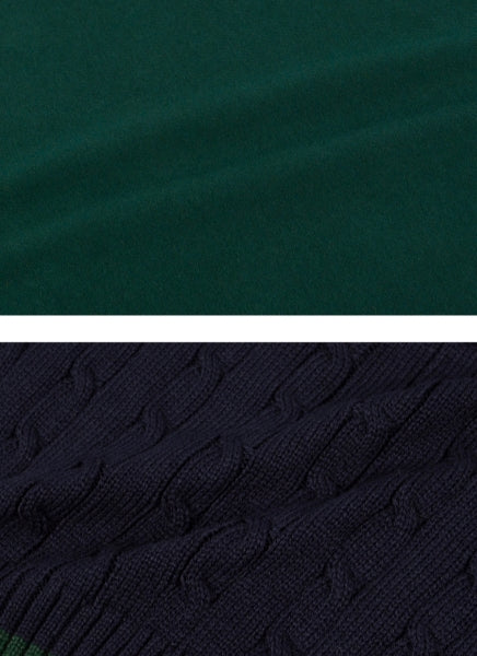 ロマンティッククラウン(ROMANTIC CROWN) MIX FABRIC SWEATSHIRT_GREEN