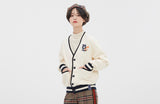 ロマンティッククラウン(ROMANTIC CROWN)  CLASSIC LOGO COTTON CARDIGAN_OATMEAL