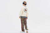 ロマンティッククラウン(ROMANTIC CROWN)  CLASSIC LOGO COTTON CARDIGAN_OATMEAL