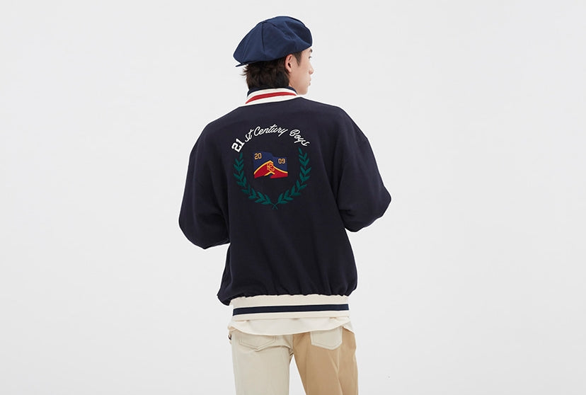 ロマンティッククラウン(ROMANTIC CROWN)  CLASSIC LOGO COTTON CARDIGAN_NAVY