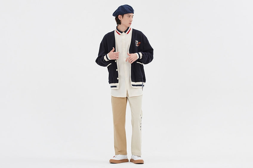 ロマンティッククラウン(ROMANTIC CROWN)  CLASSIC LOGO COTTON CARDIGAN_NAVY
