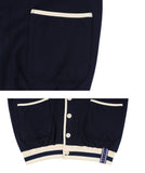 ロマンティッククラウン(ROMANTIC CROWN)  CLASSIC LOGO COTTON CARDIGAN_NAVY