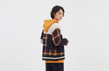 ロマンティッククラウン(ROMANTIC CROWN)SQUARE CHECK KNIT CARDIGAN_NAVY