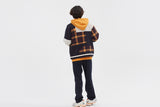 ロマンティッククラウン(ROMANTIC CROWN)SQUARE CHECK KNIT CARDIGAN_NAVY