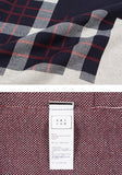 ロマンティッククラウン(ROMANTIC CROWN)SQUARE CHECK KNIT CARDIGAN_OATMEAL