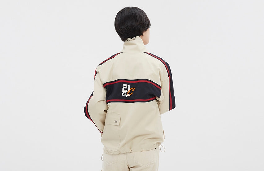 ロマンティッククラウン(ROMANTIC CROWN)   21C BOYS RACING JACKET_OATMEAL