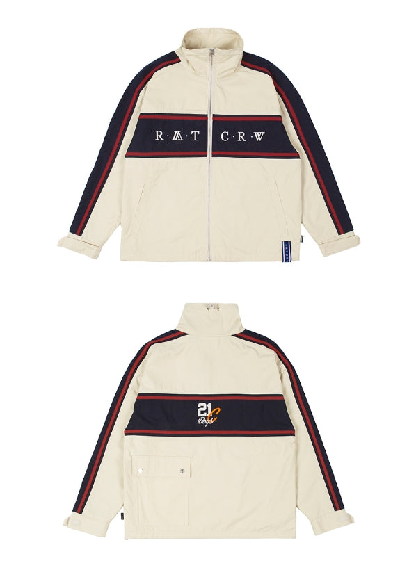 ロマンティッククラウン(ROMANTIC CROWN)   21C BOYS RACING JACKET_OATMEAL