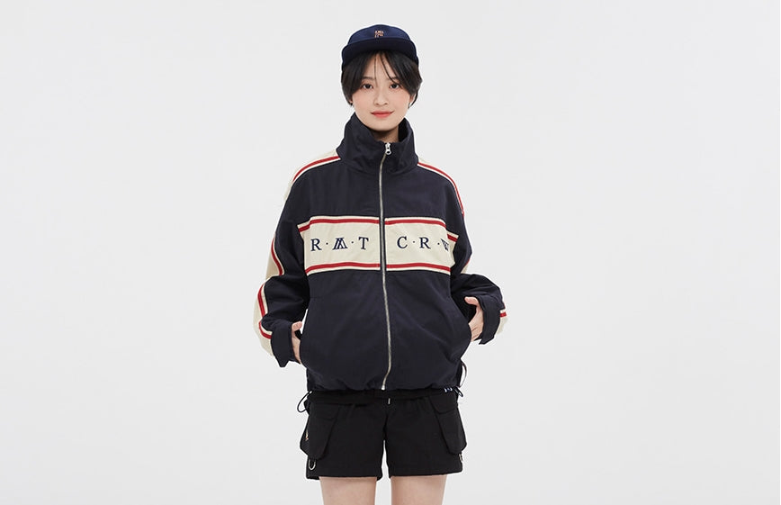 ロマンティッククラウン(ROMANTIC CROWN) 21C BOYS RACING JACKET_NAVY