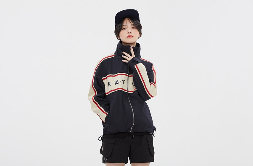 ロマンティッククラウン(ROMANTIC CROWN) 21C BOYS RACING JACKET_NAVY