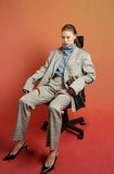イーエスシースタジオ(ESC STUDIO) Zipper slacks (check)