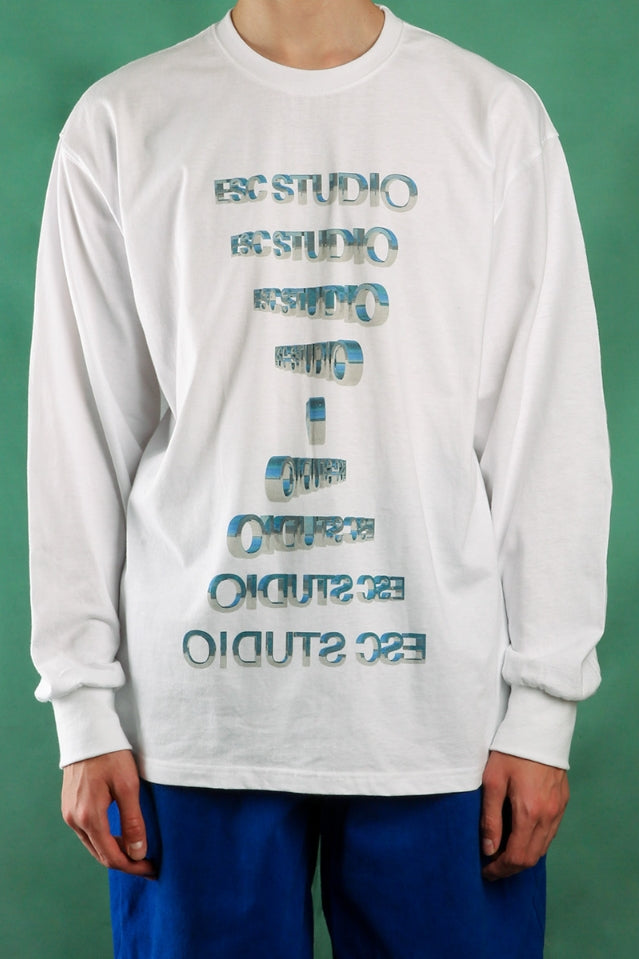 イーエスシースタジオ(ESC STUDIO) Logo long sleeves (white)