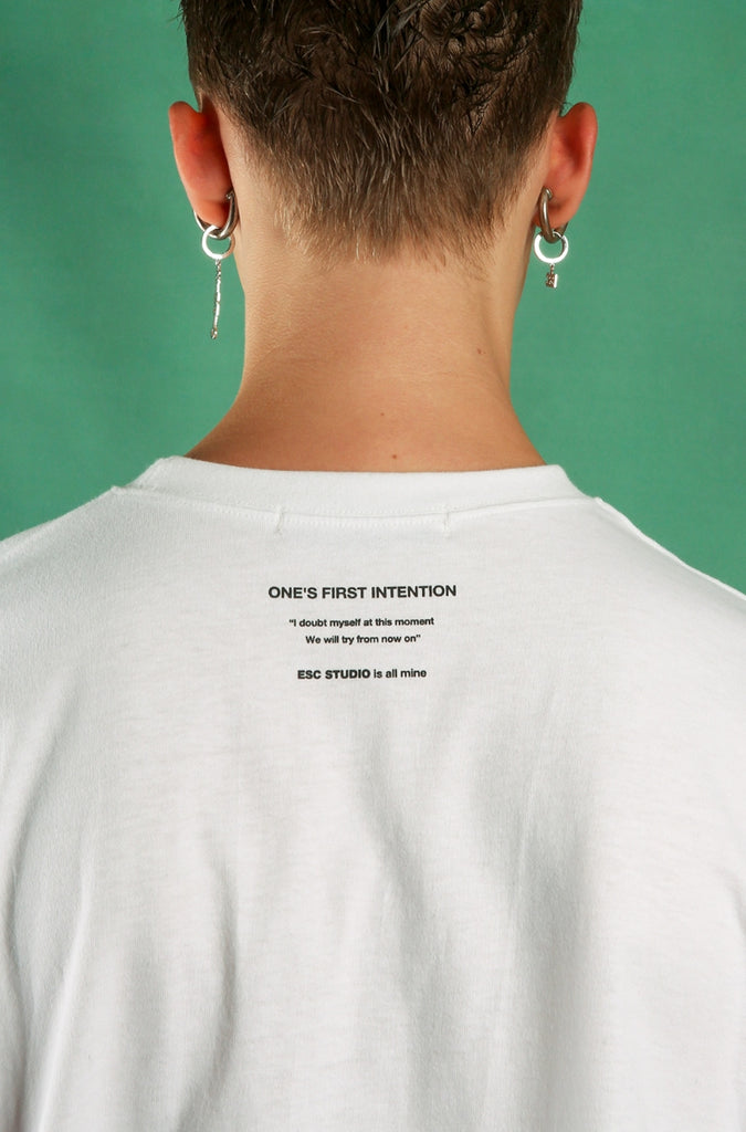 イーエスシースタジオ(ESC STUDIO) Logo long sleeves (white)