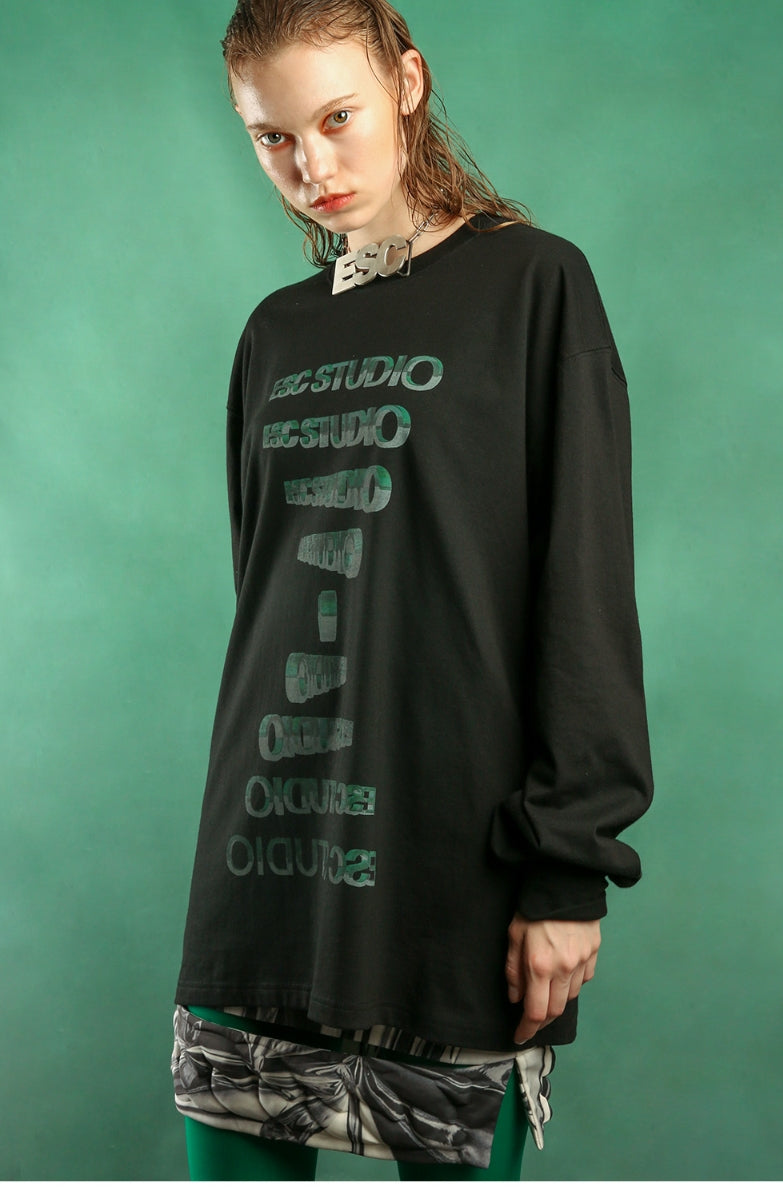 イーエスシースタジオ(ESC STUDIO) Logo long sleeves (black)