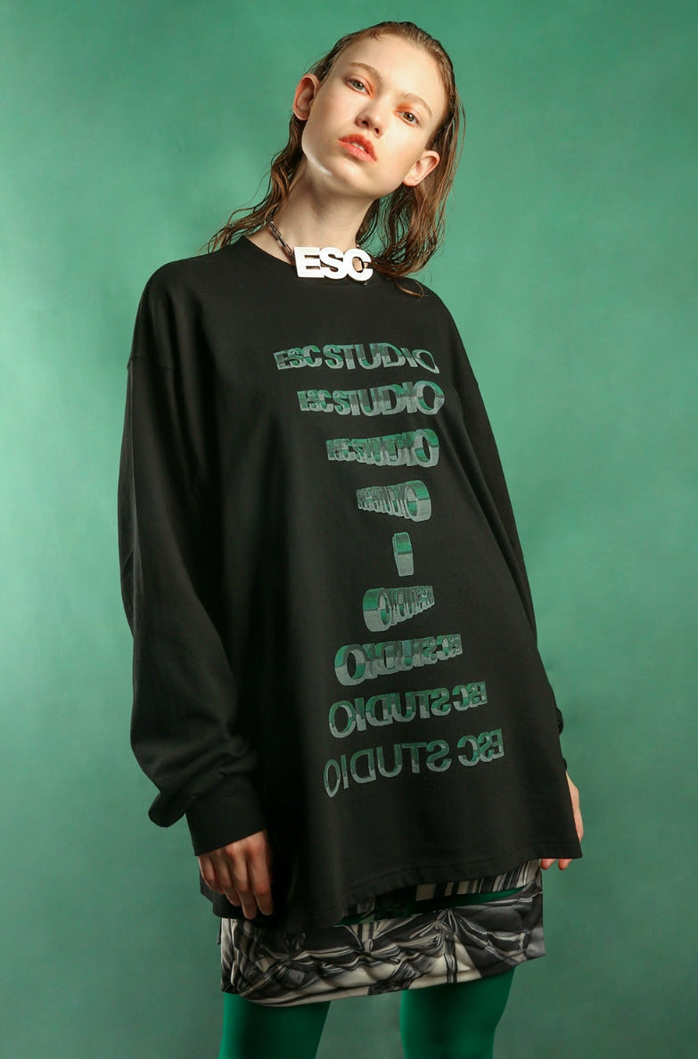 イーエスシースタジオ(ESC STUDIO) Logo long sleeves (black)