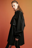 イーエスシースタジオ(ESC STUDIO) Snap crop shirt (black)