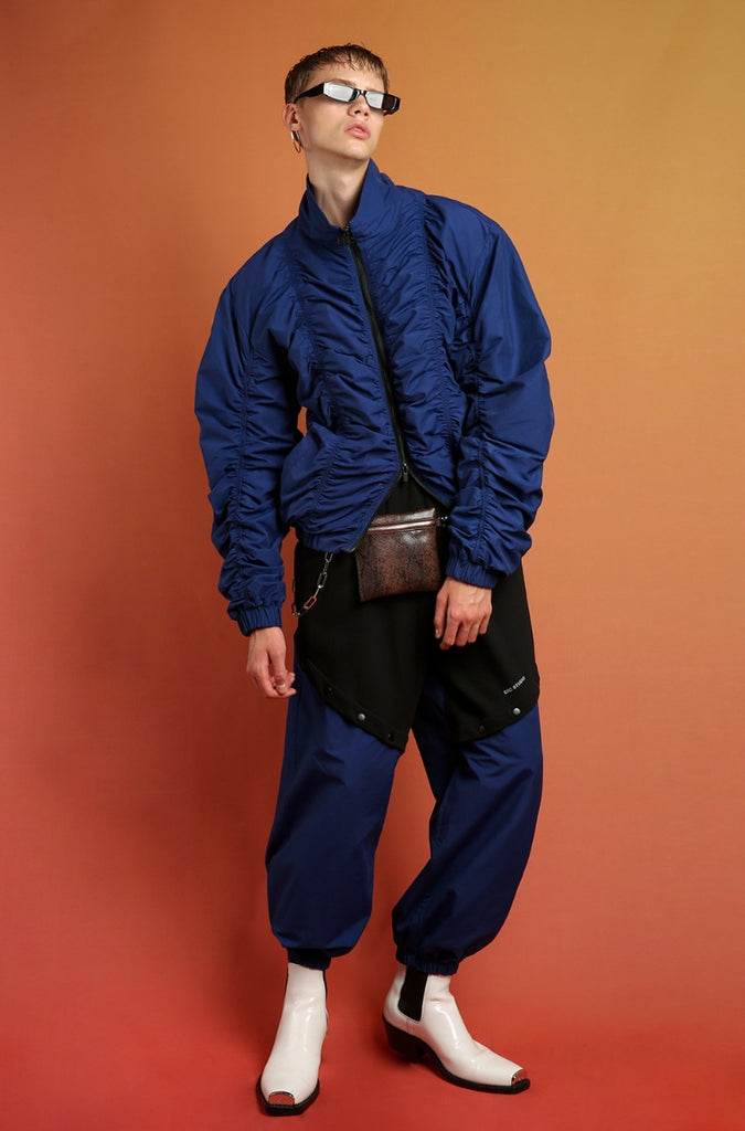 イーエスシースタジオ(ESC STUDIO) Shirring blouson (blue)