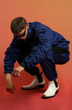 イーエスシースタジオ(ESC STUDIO) Shirring blouson (blue)