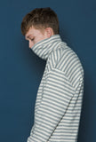 スローアシッド(SLOW ACID)  Stripe Turtleneck Long-T (GREY)