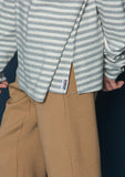 スローアシッド(SLOW ACID)  Stripe Turtleneck Long-T (GREY)