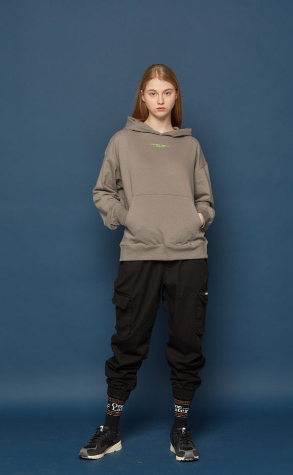 スローアシッド(SLOW ACID) Slowacid Embroidery Hoodie (DARK GREY)