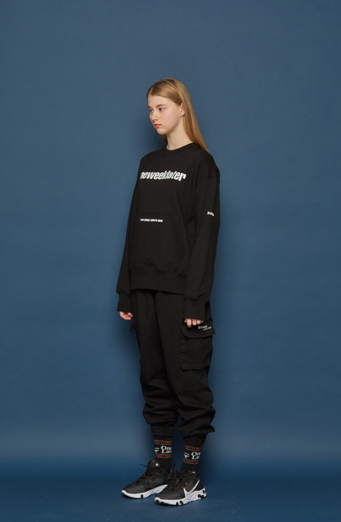 スローアシッド(SLOW ACID) Pocket Sweatshirt (BLACK)