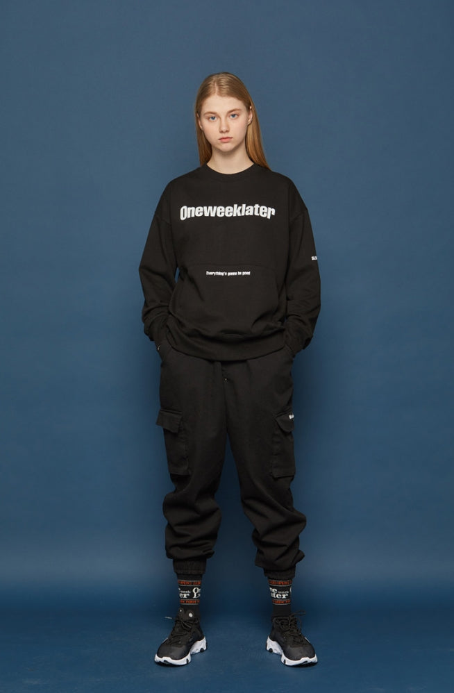 スローアシッド(SLOW ACID) Pocket Sweatshirt (BLACK)