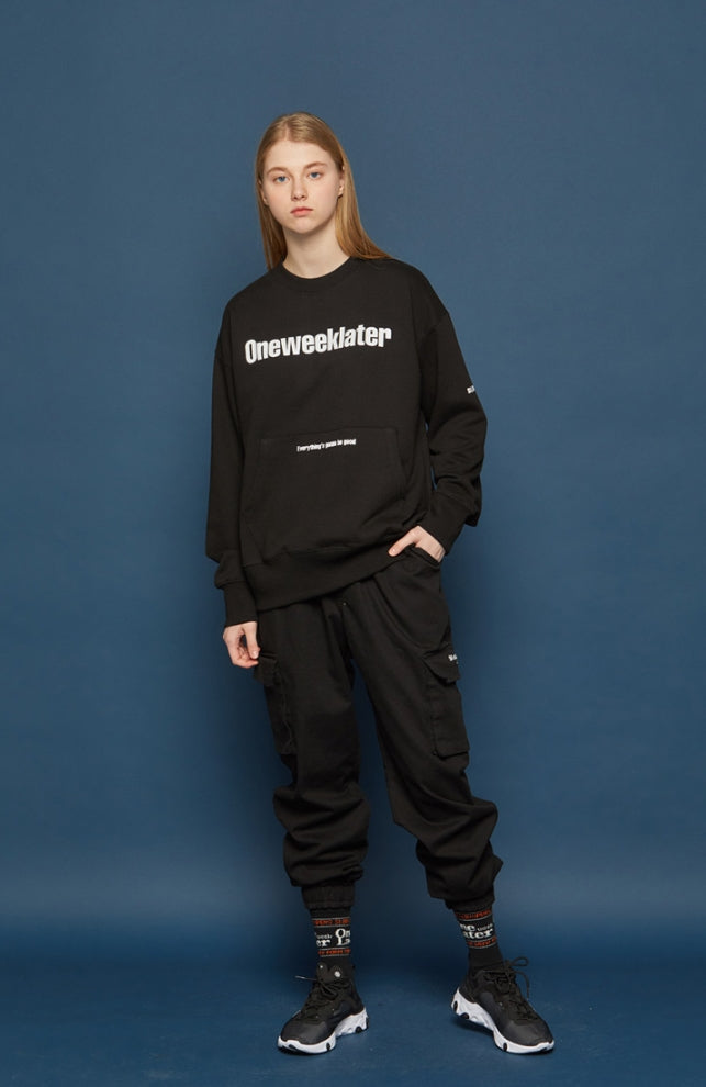 スローアシッド(SLOW ACID) Pocket Sweatshirt (BLACK)