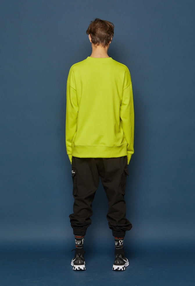 スローアシッド(SLOW ACID) Pocket Sweatshirt (LIME)