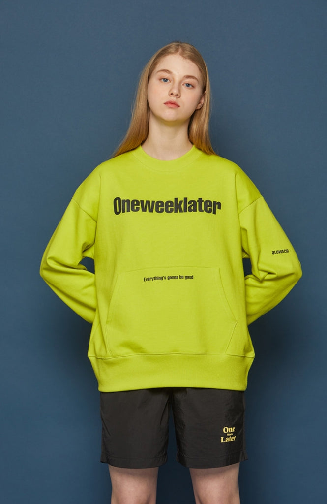 スローアシッド(SLOW ACID) Pocket Sweatshirt (LIME)