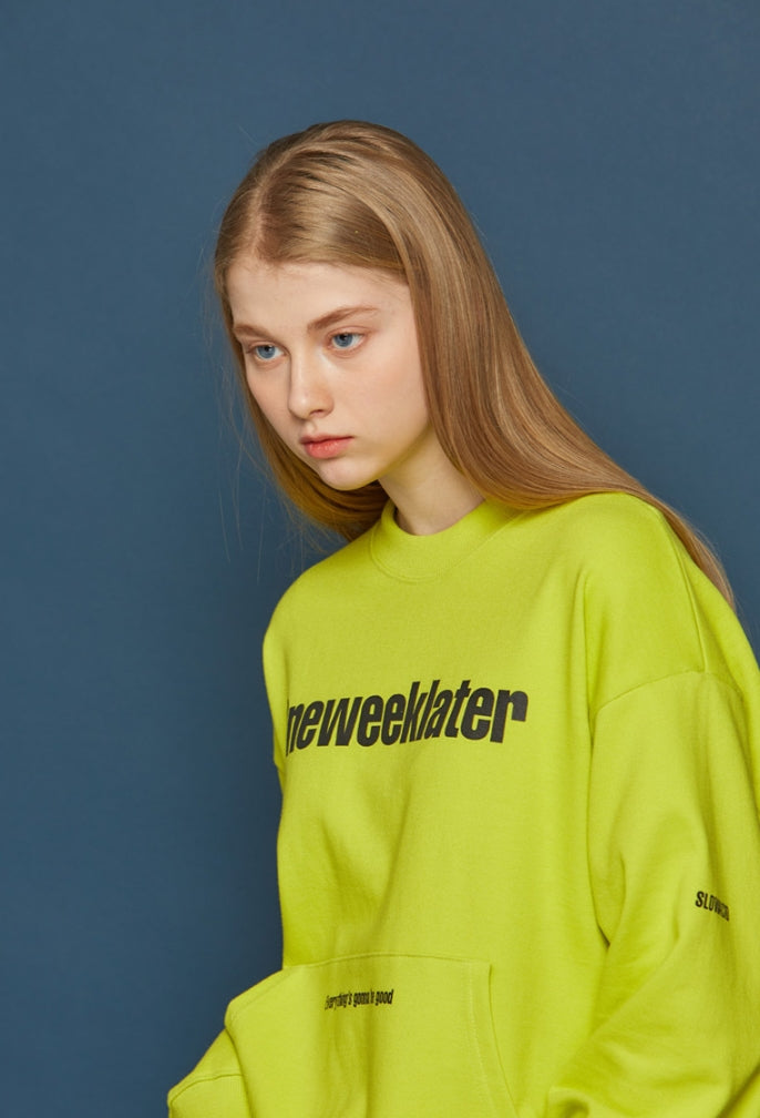 スローアシッド(SLOW ACID) Pocket Sweatshirt (LIME)