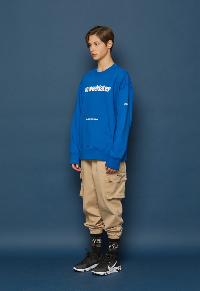 スローアシッド(SLOW ACID) Pocket Sweatshirt (BLUE)