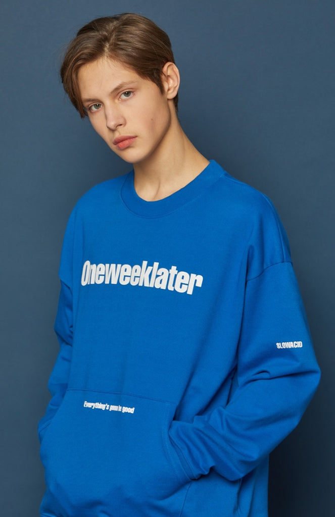 スローアシッド(SLOW ACID) Pocket Sweatshirt (BLUE)