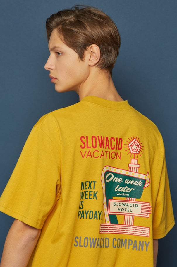 スローアシッド(SLOW ACID) Vacation Short-T (YELLOW)