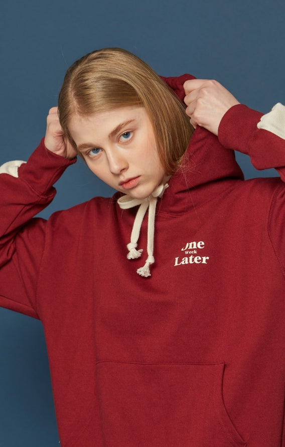 スローアシッド(SLOW ACID) Reverse Patch Hoodie (BURGUNDY)