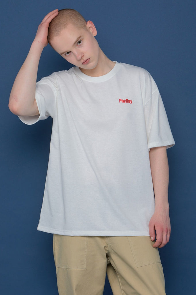 スローアシッド(SLOW ACID) Back Logo Short-T (WHITE)