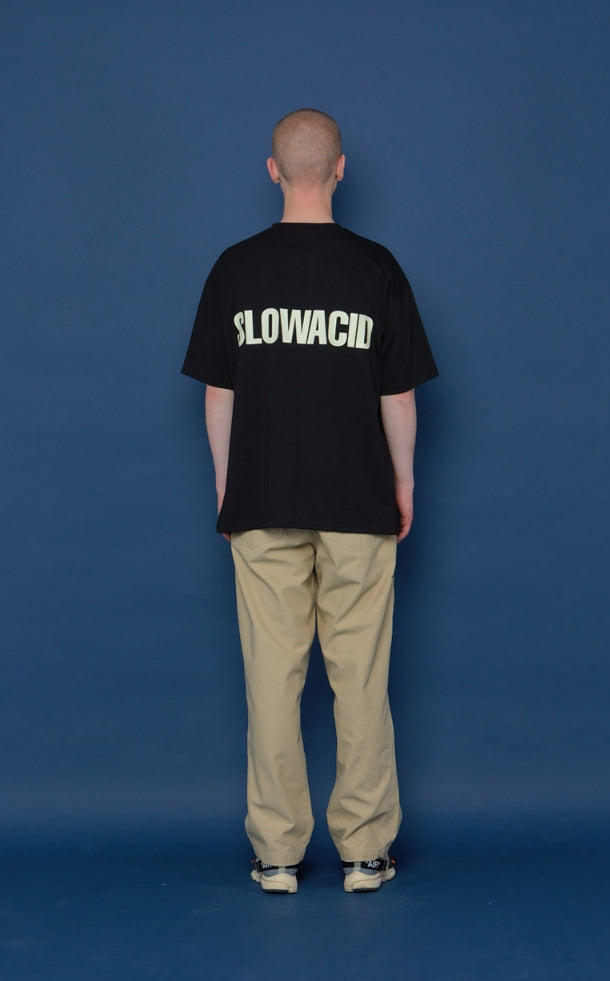 スローアシッド(SLOW ACID) Back Logo Short-T (BLACK)