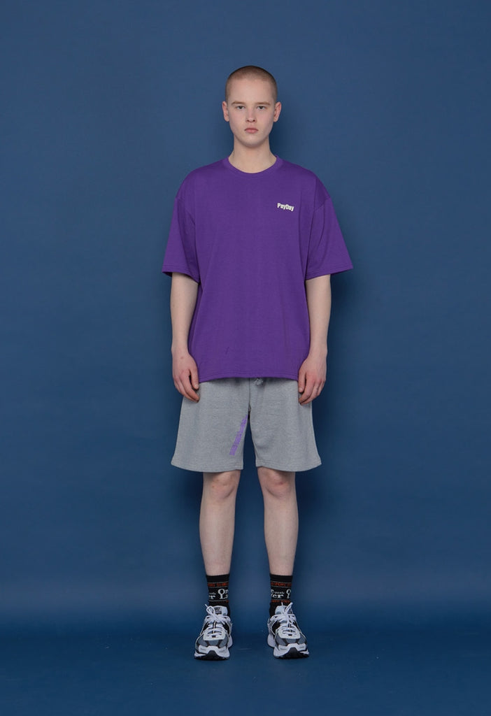 スローアシッド(SLOW ACID) Back Logo Short-T (VIOLET)