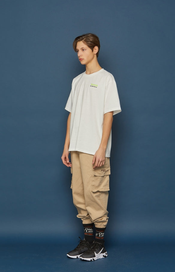 スローアシッド(SLOW ACID) Neon Calendar Short-T (WHITE)