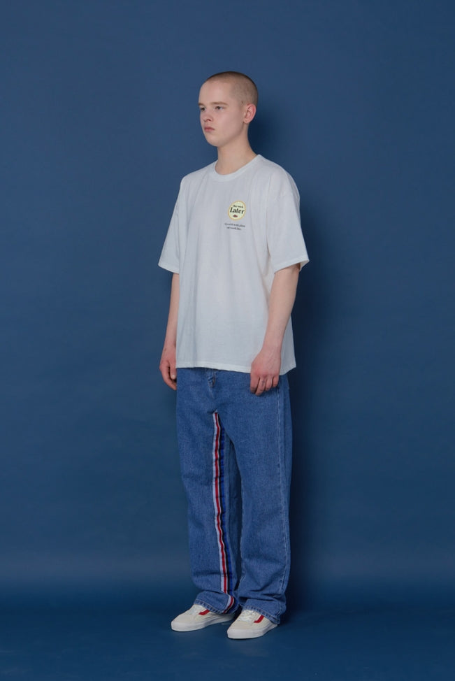 スローアシッド(SLOW ACID) Circle Logo Short-T (WHITE)