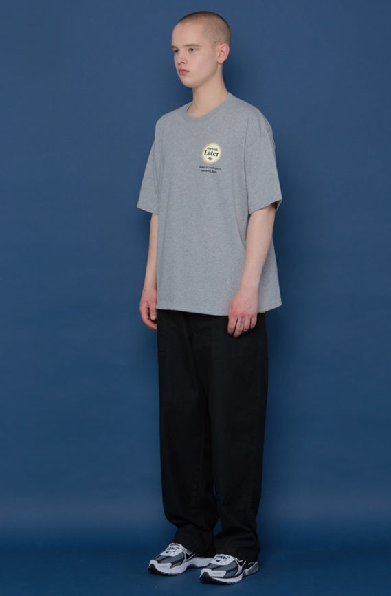 スローアシッド(SLOW ACID) Circle Logo Short-T (GREY)