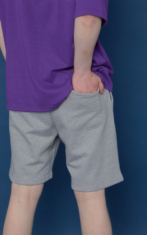 スローアシッド(SLOW ACID) INSEAM Lettering Half Pants (GREY)