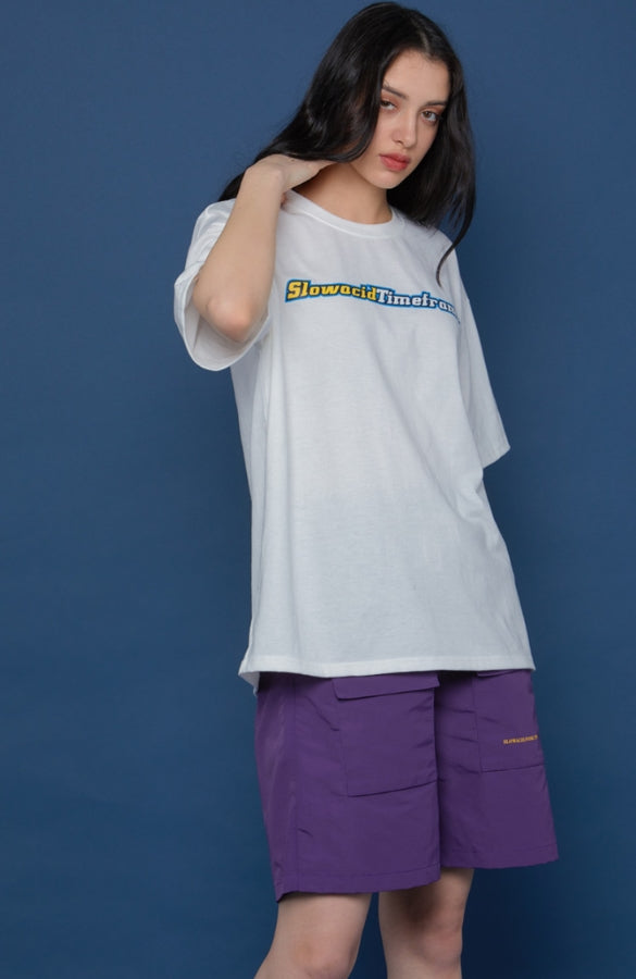 スローアシッド(SLOW ACID) Front Cargo Half Pants (VIOLET)