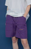 スローアシッド(SLOW ACID) Front Cargo Half Pants (VIOLET)