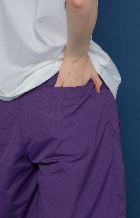 スローアシッド(SLOW ACID) Front Cargo Half Pants (VIOLET)