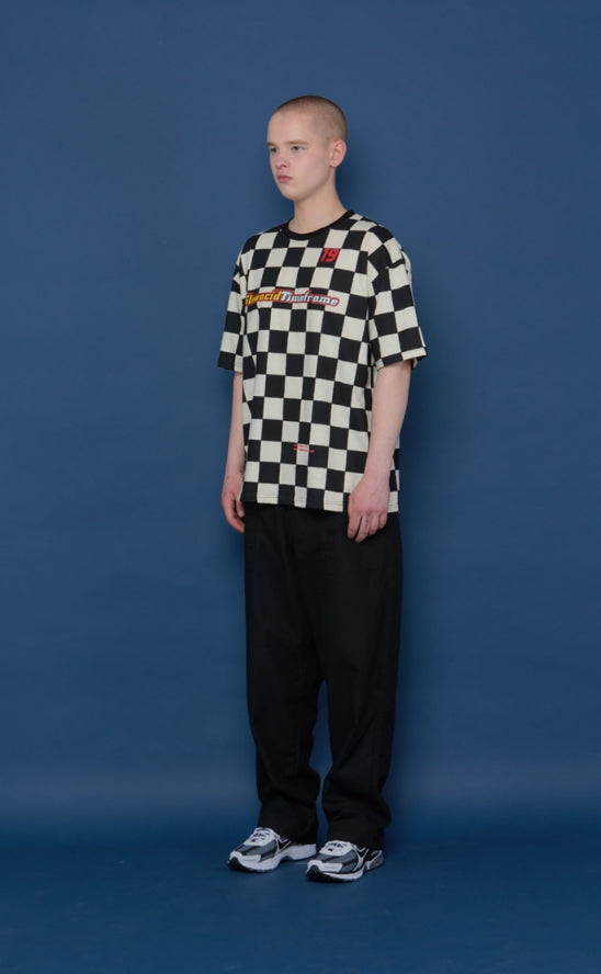 スローアシッド(SLOW ACID) Wide Cotton Pants (BLACK)