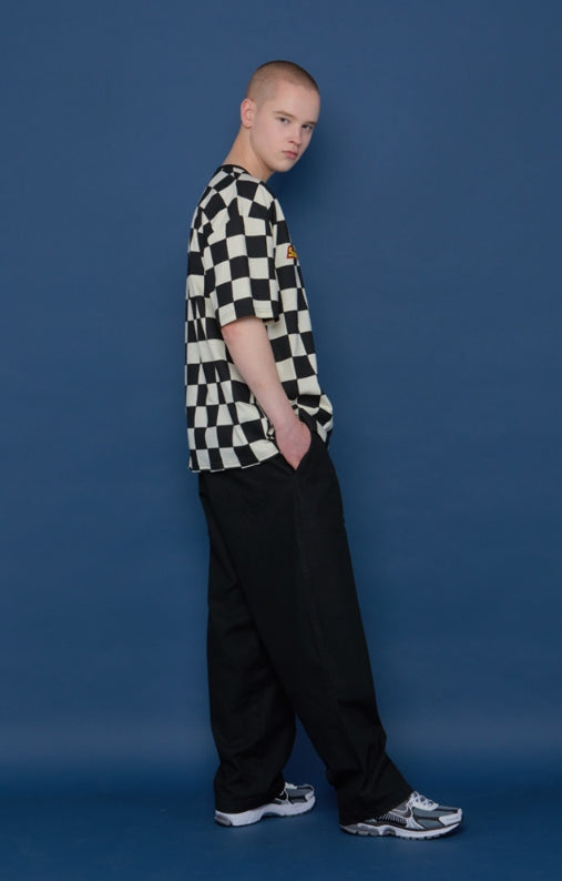 スローアシッド(SLOW ACID) Wide Cotton Pants (BLACK)