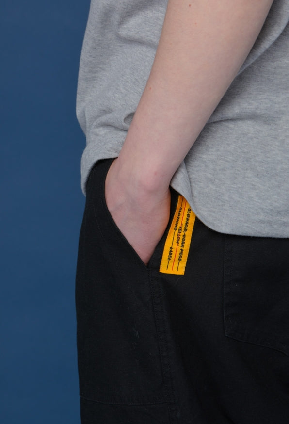 スローアシッド(SLOW ACID) Wide Cotton Pants (BLACK)