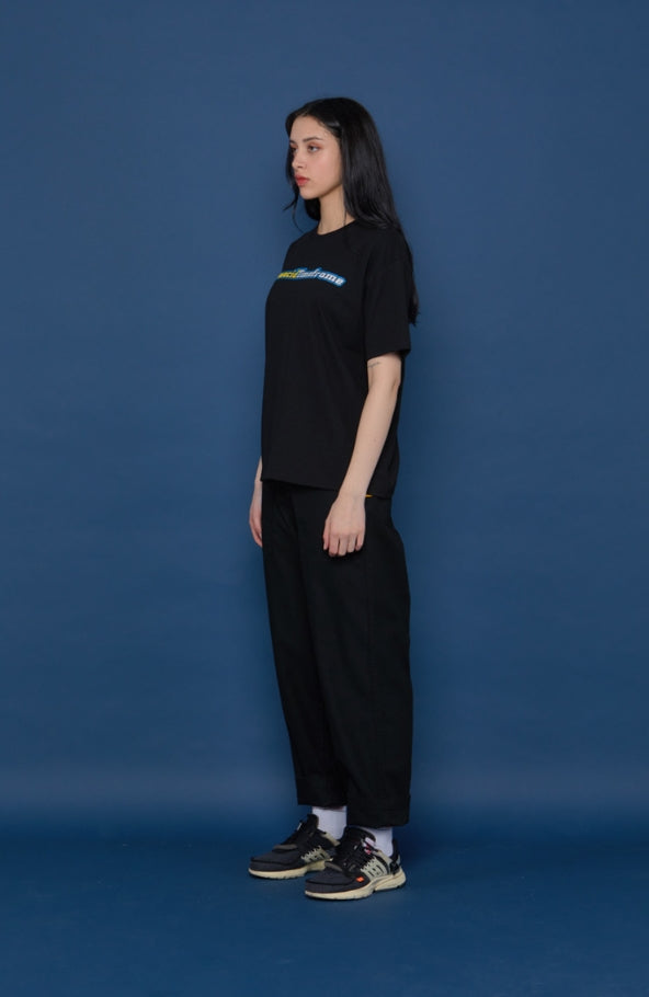 スローアシッド(SLOW ACID) Wide Cotton Pants (BLACK)